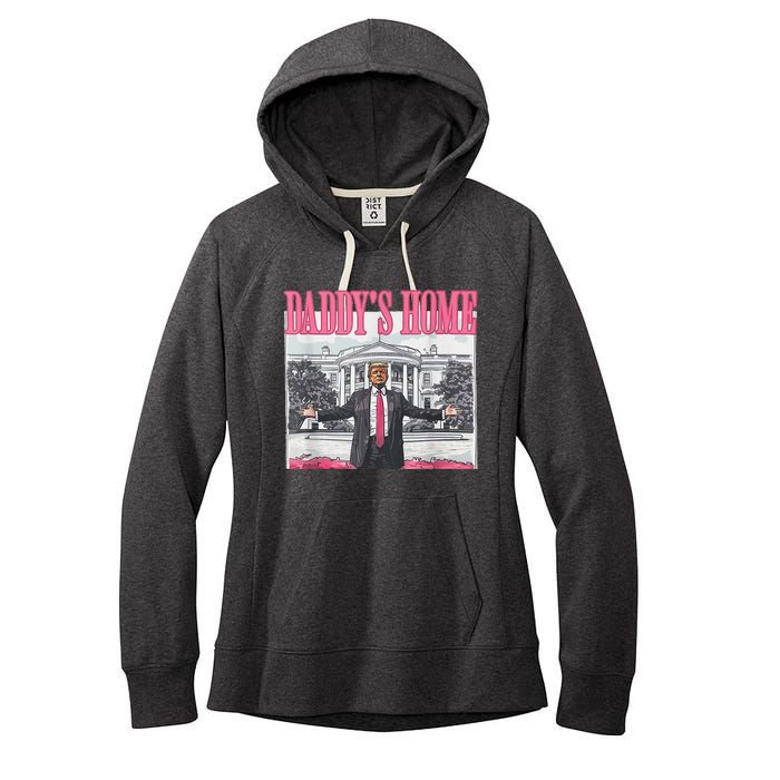 Trump 2024 Take America Back DaddyS Home Trump Pink 2024 Women's Fleece Hoodie