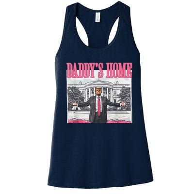 Trump 2024 Take America Back DaddyS Home Trump Pink 2024 Women's Racerback Tank