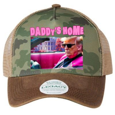 Trump 2024 Take America Back DaddyS Home Legacy Tie Dye Trucker Hat