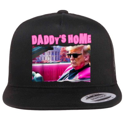 Trump 2024 Take America Back DaddyS Home Flat Bill Trucker Hat