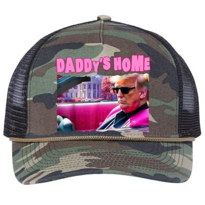 Trump 2024 Take America Back DaddyS Home Retro Rope Trucker Hat Cap