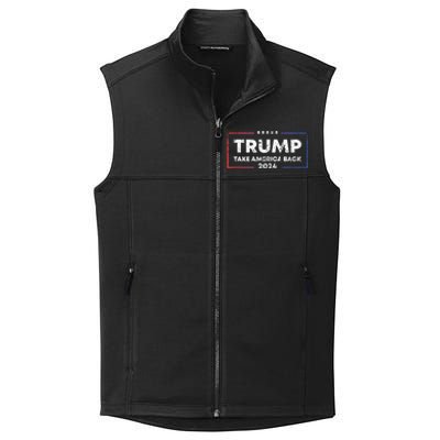 Trump 2024 Take America Back 2024 Patriotic Political Gifts Collective Smooth Fleece Vest