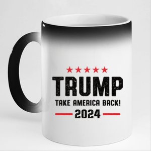 Trump 2024 Take America Back 11oz Black Color Changing Mug