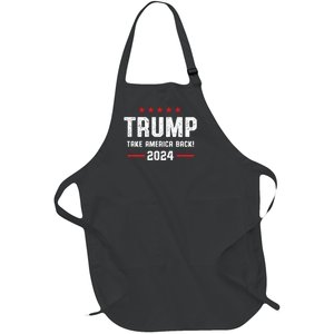 Trump 2024 Take America Back Full-Length Apron With Pockets