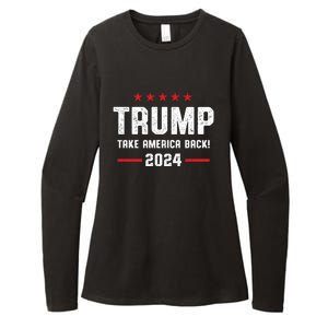 Trump 2024 Take America Back Womens CVC Long Sleeve Shirt