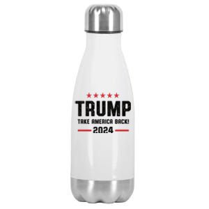 Trump 2024 Take America Back Stainless Steel Insulated Water Bottle