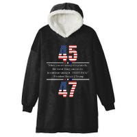 Trump 2024 Take America Back Fight Back 45 47 Hooded Wearable Blanket