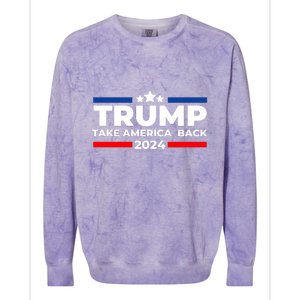 Trump 2024 Take Back America Colorblast Crewneck Sweatshirt