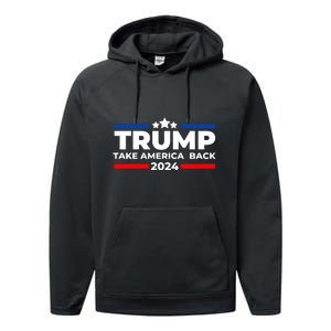 Trump 2024 Take Back America Performance Fleece Hoodie