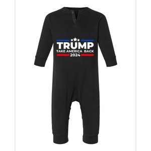 Trump 2024 Take Back America Infant Fleece One Piece