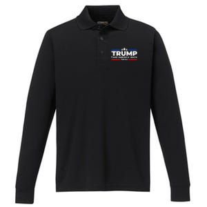 Trump 2024 Take Back America Performance Long Sleeve Polo