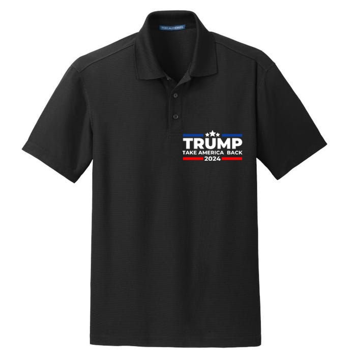 Trump 2024 Take Back America Dry Zone Grid Polo