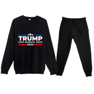 Trump 2024 Take Back America Premium Crewneck Sweatsuit Set