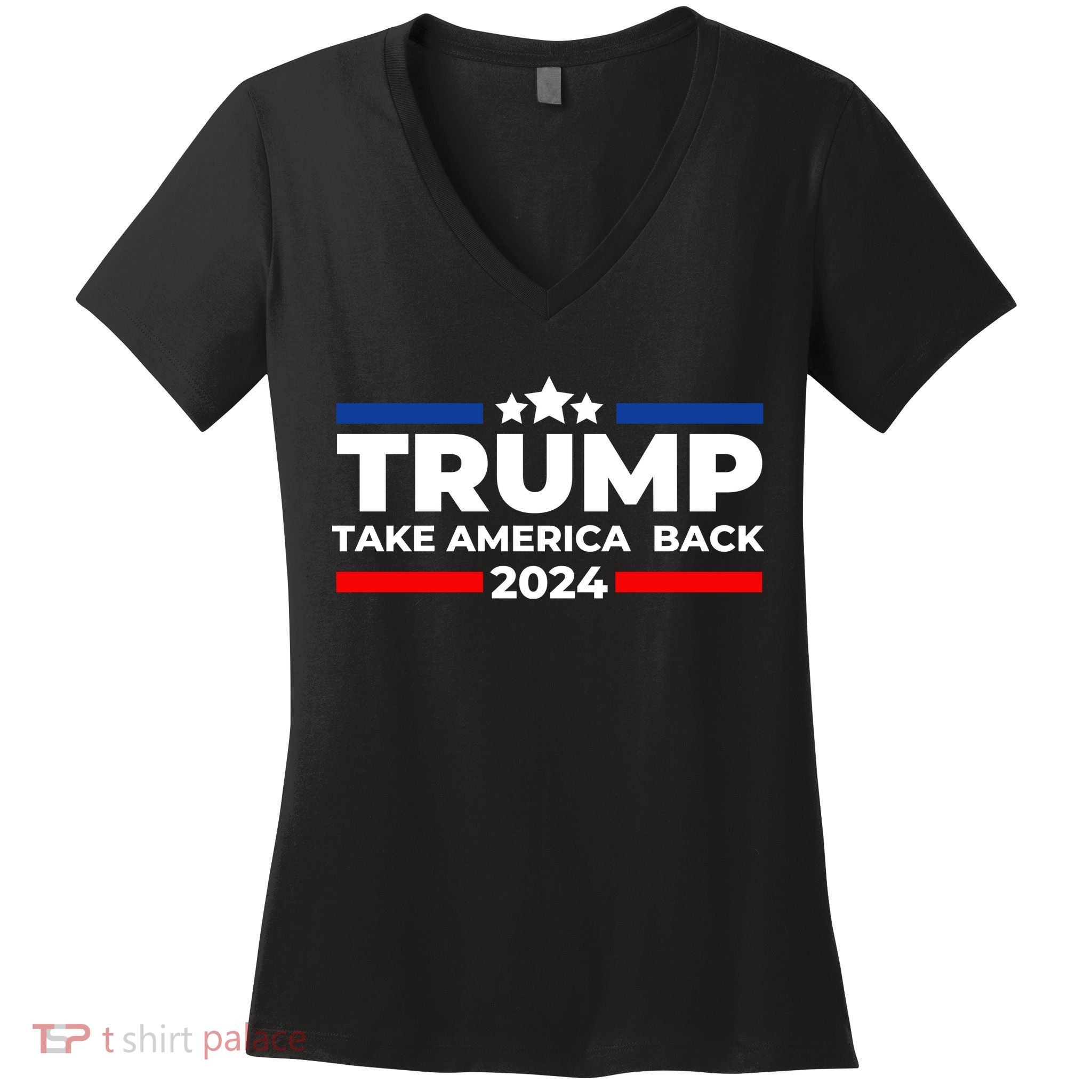 Trump 2024 Take Back America Women's V-Neck T-Shirt