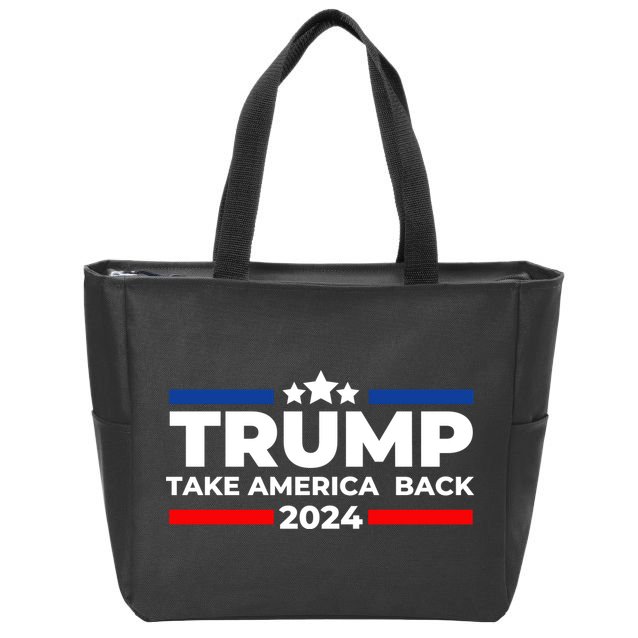 Trump 2024 Take Back America Zip Tote Bag
