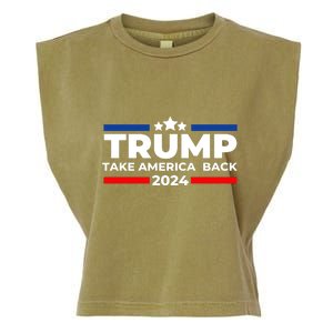 Trump 2024 Take Back America Garment-Dyed Women's Muscle Tee