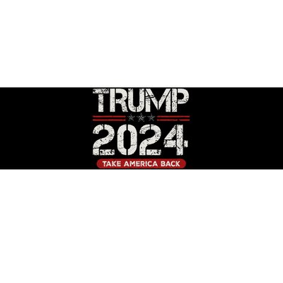 Trump 2024 Take America Back American Flag Trump 2024 Gifts Bumper Sticker