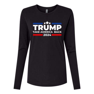 Trump 2024 Take America Back Trump 2024 Apparel Womens Cotton Relaxed Long Sleeve T-Shirt