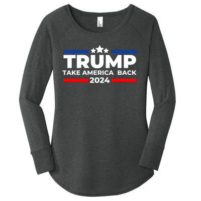 Trump 2024 Take America Back Trump 2024 Apparel Women's Perfect Tri Tunic Long Sleeve Shirt