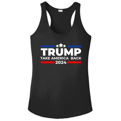 Trump 2024 Take America Back Trump 2024 Apparel Ladies PosiCharge Competitor Racerback Tank