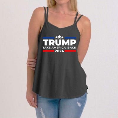 Trump 2024 Take America Back Trump 2024 Apparel Women's Strappy Tank