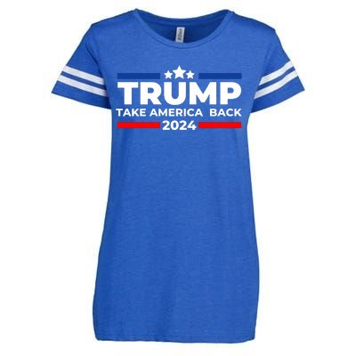 Trump 2024 Take America Back Trump 2024 Apparel Enza Ladies Jersey Football T-Shirt