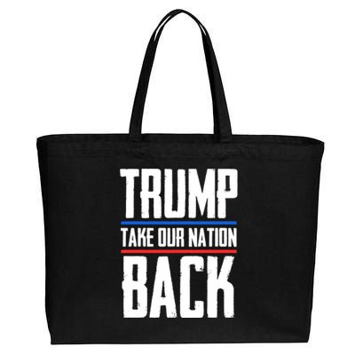 Trump 2024 Take Our Nation Back Cotton Canvas Jumbo Tote