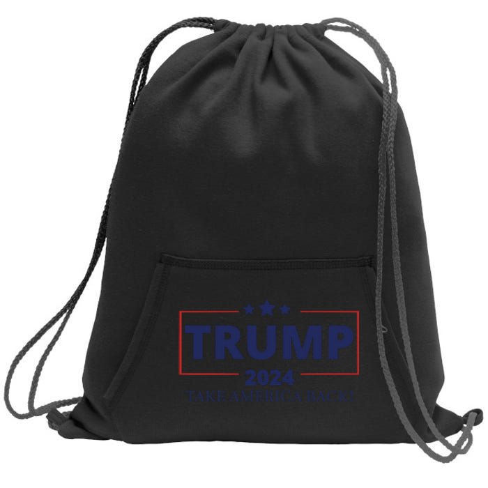 Trump 2024 Take America Back Sweatshirt Cinch Pack Bag