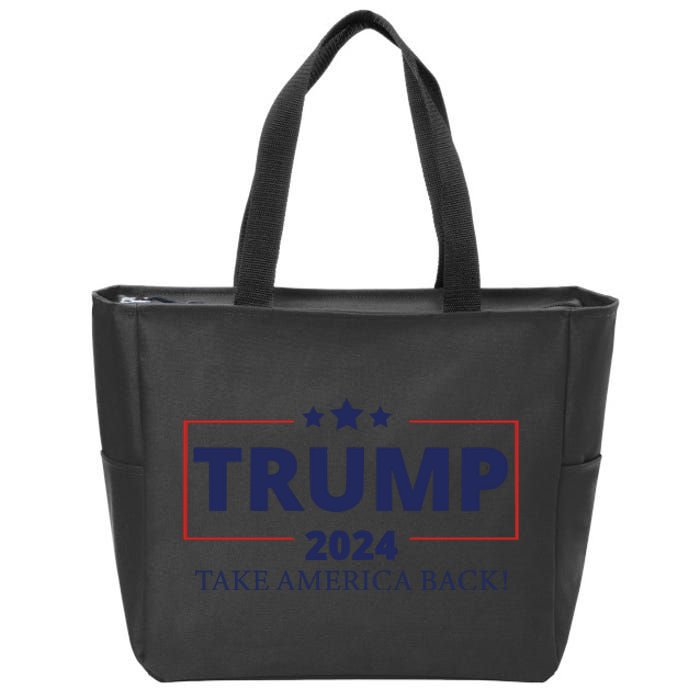 Trump 2024 Take America Back Zip Tote Bag