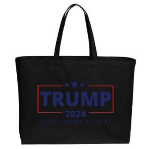 Trump 2024 Take America Back Cotton Canvas Jumbo Tote