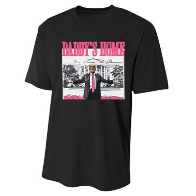 Trump 2024 Take America Back Daddys Home Trump Performance Sprint T-Shirt