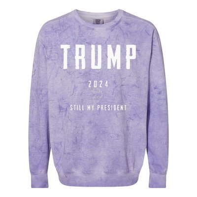 Trump 2024 Colorblast Crewneck Sweatshirt