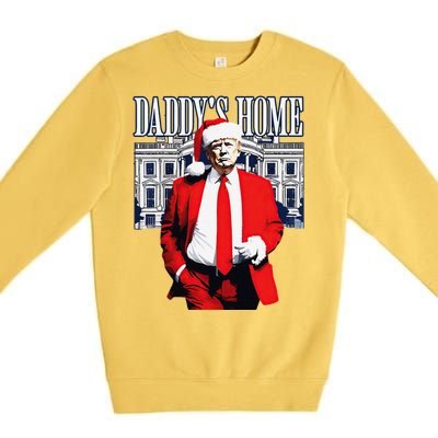 Trump 2024 Take America Back DaddyS Home Trump Christmas Premium Crewneck Sweatshirt