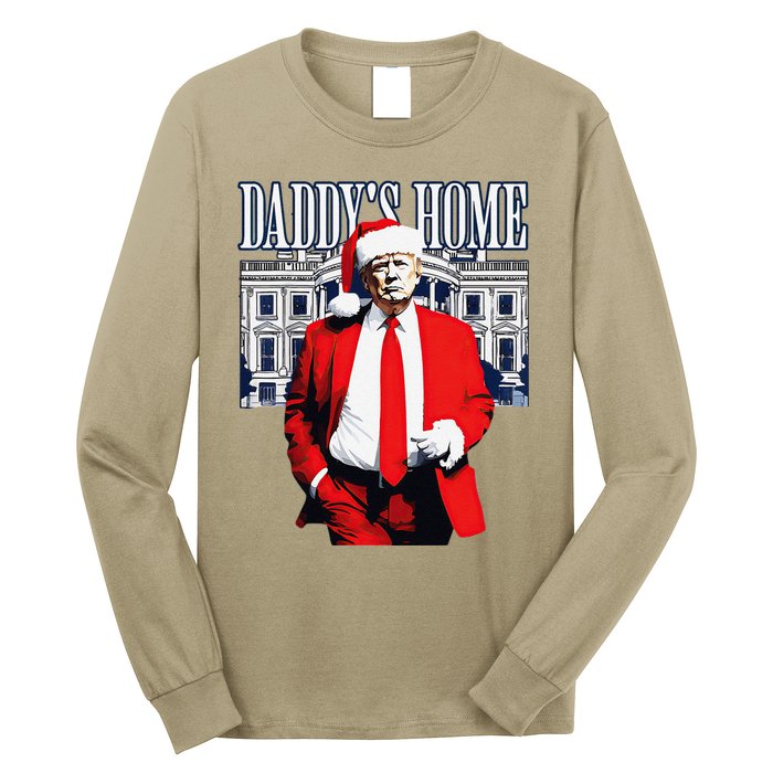 Trump 2024 Take America Back DaddyS Home Trump Christmas Long Sleeve Shirt