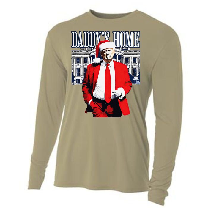 Trump 2024 Take America Back DaddyS Home Trump Christmas Cooling Performance Long Sleeve Crew