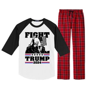 Trump 2024: The Republican Battle Cry Raglan Sleeve Pajama Set