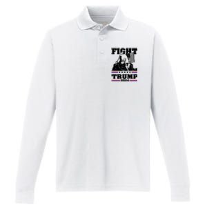 Trump 2024: The Republican Battle Cry Performance Long Sleeve Polo