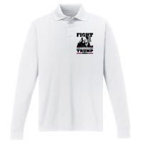 Trump 2024: The Republican Battle Cry Performance Long Sleeve Polo