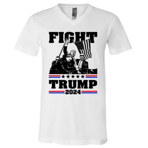 Trump 2024: The Republican Battle Cry V-Neck T-Shirt