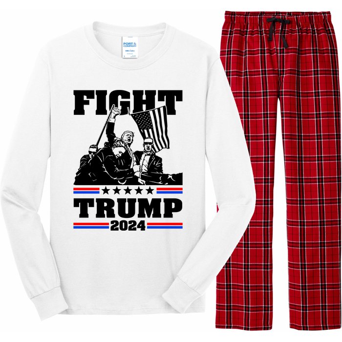 Trump 2024: The Republican Battle Cry Long Sleeve Pajama Set