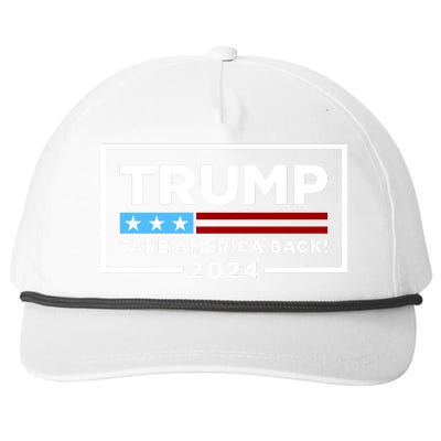 Trump 2024 Take America Back Stars & Stripes USA Vote Snapback Five-Panel Rope Hat