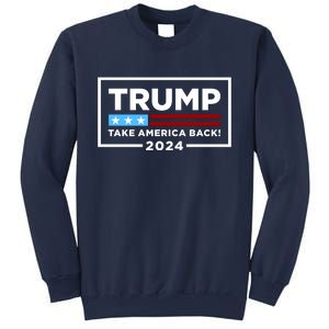 Trump 2024 Take America Back Stars & Stripes USA Vote Sweatshirt