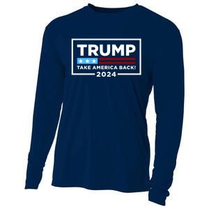 Trump 2024 Take America Back Stars & Stripes USA Vote Cooling Performance Long Sleeve Crew