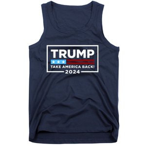 Trump 2024 Take America Back Stars & Stripes USA Vote Tank Top