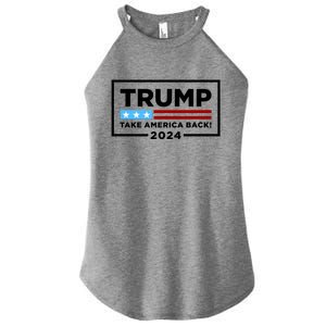 Trump 2024 Take America Back Stars & Stripes USA Vote Women's Perfect Tri Rocker Tank