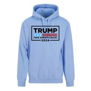 Trump 2024 Take America Back Stars & Stripes USA Vote Unisex Surf Hoodie