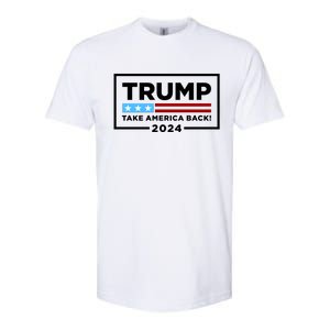 Trump 2024 Take America Back Stars & Stripes USA Vote Softstyle CVC T-Shirt