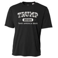 Trump 2024 Take America Back American Flag Trump 2024 Gifts Cooling Performance Crew T-Shirt