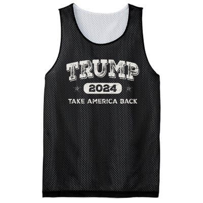 Trump 2024 Take America Back American Flag Trump 2024 Gifts Mesh Reversible Basketball Jersey Tank