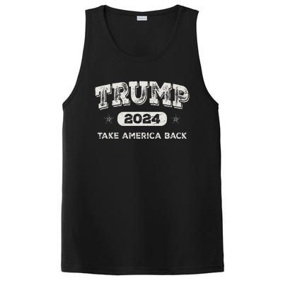 Trump 2024 Take America Back American Flag Trump 2024 Gifts PosiCharge Competitor Tank